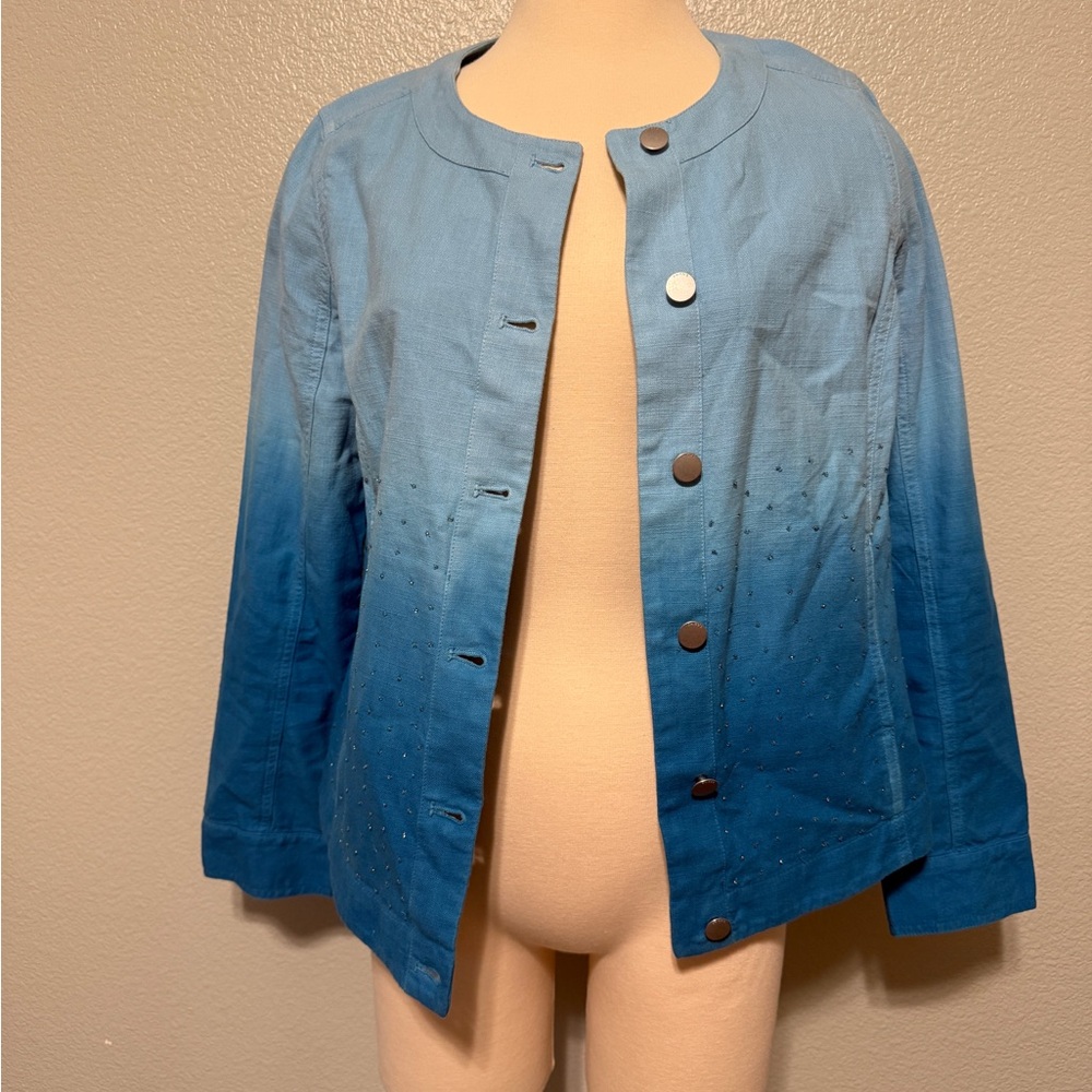 Chico's Blue Ombre‎ Utility Jacket